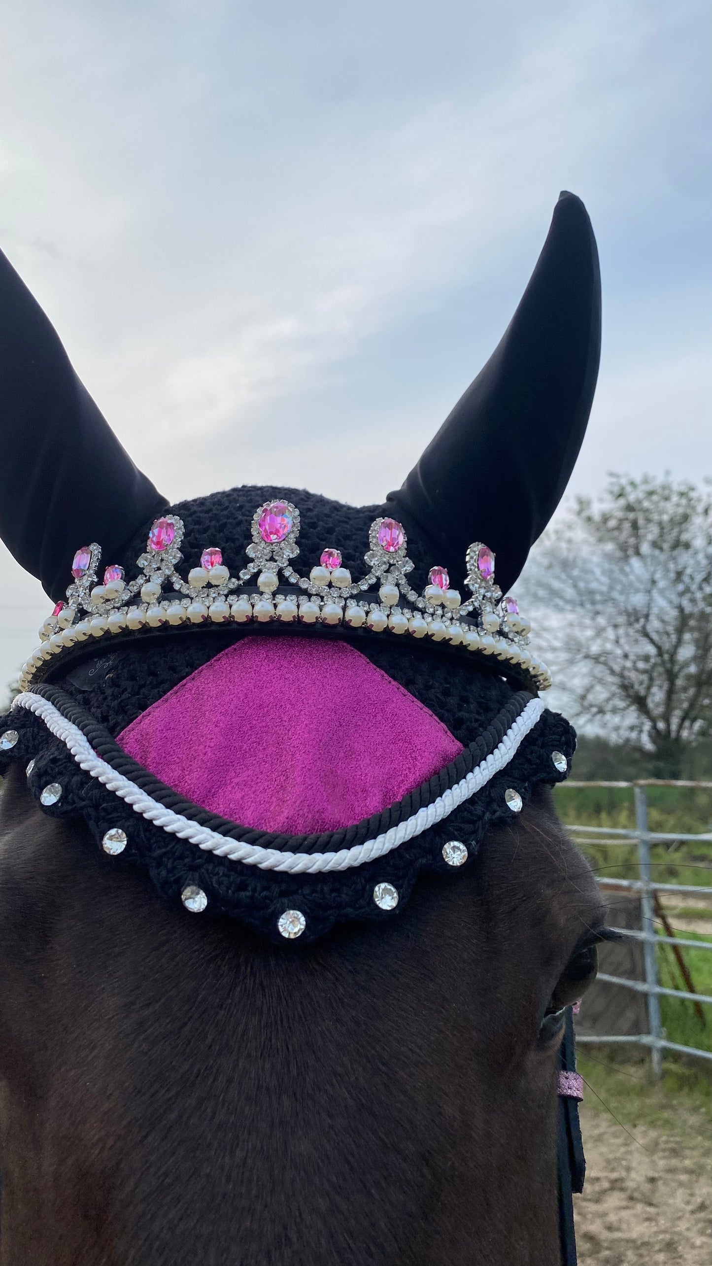 Frontalino Corona fucsia