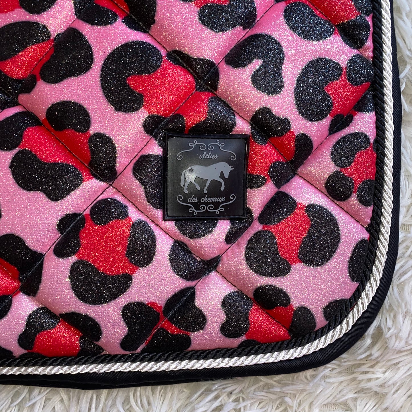 Sottosella da dressage Leopardato rosa