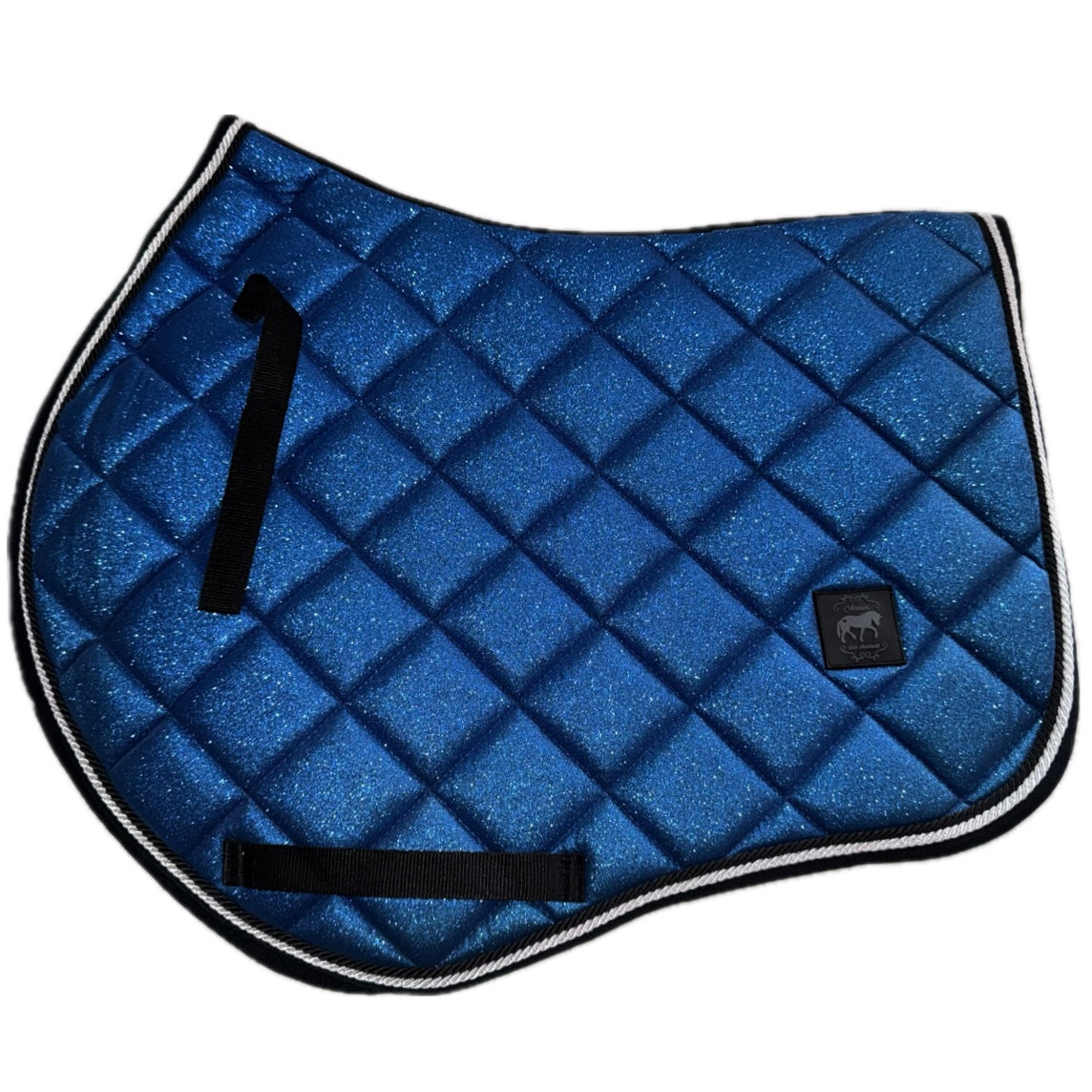 Saddlepad showjumping blue elettric glitter