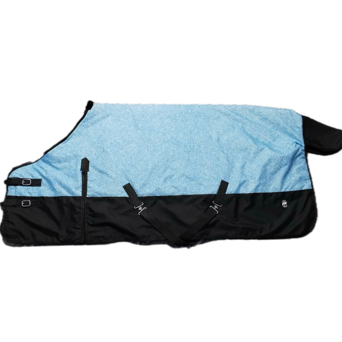 Blanket waterproof light blue glitter effect