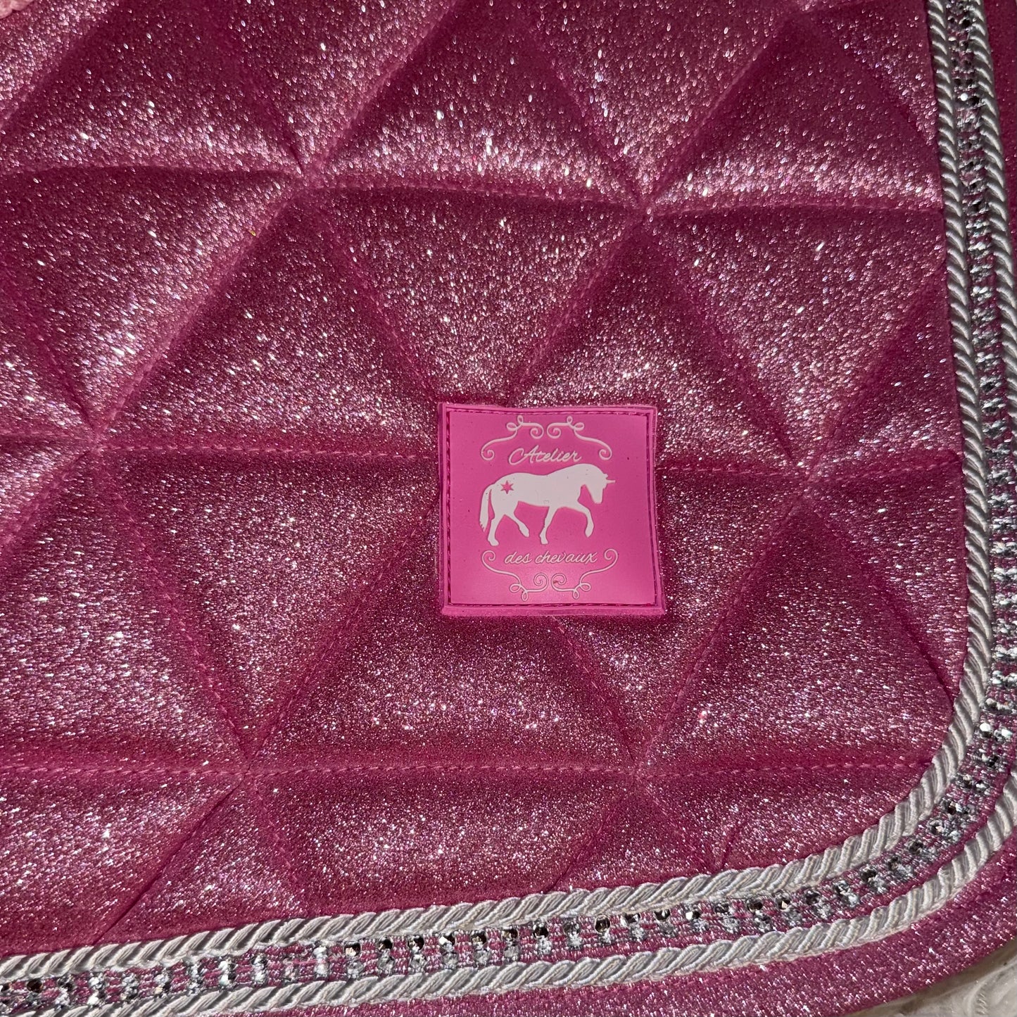 Saddlepad showjumping and bonnet pink glitter