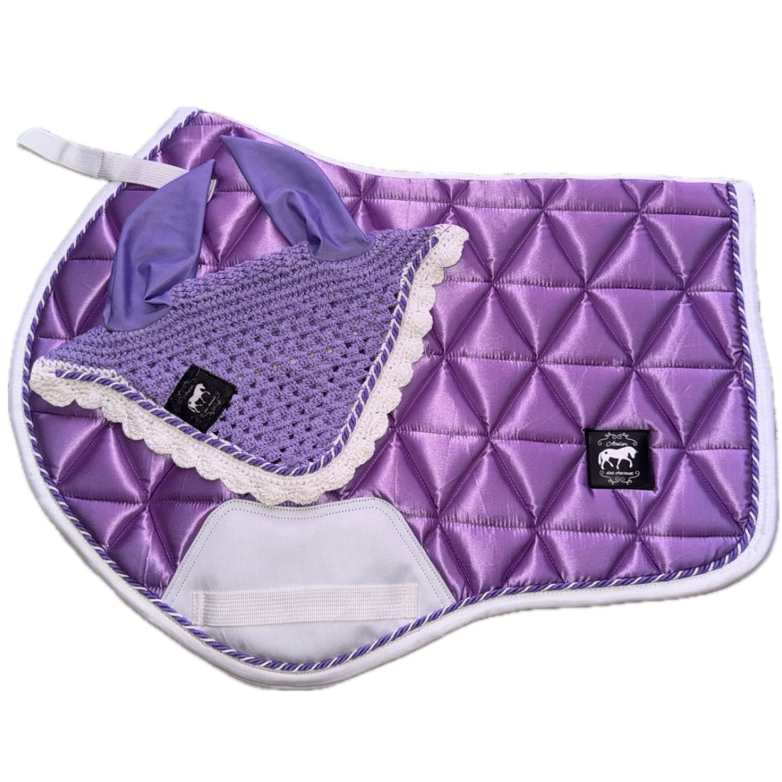 Saddlepad showjumping satin and bonnet purple