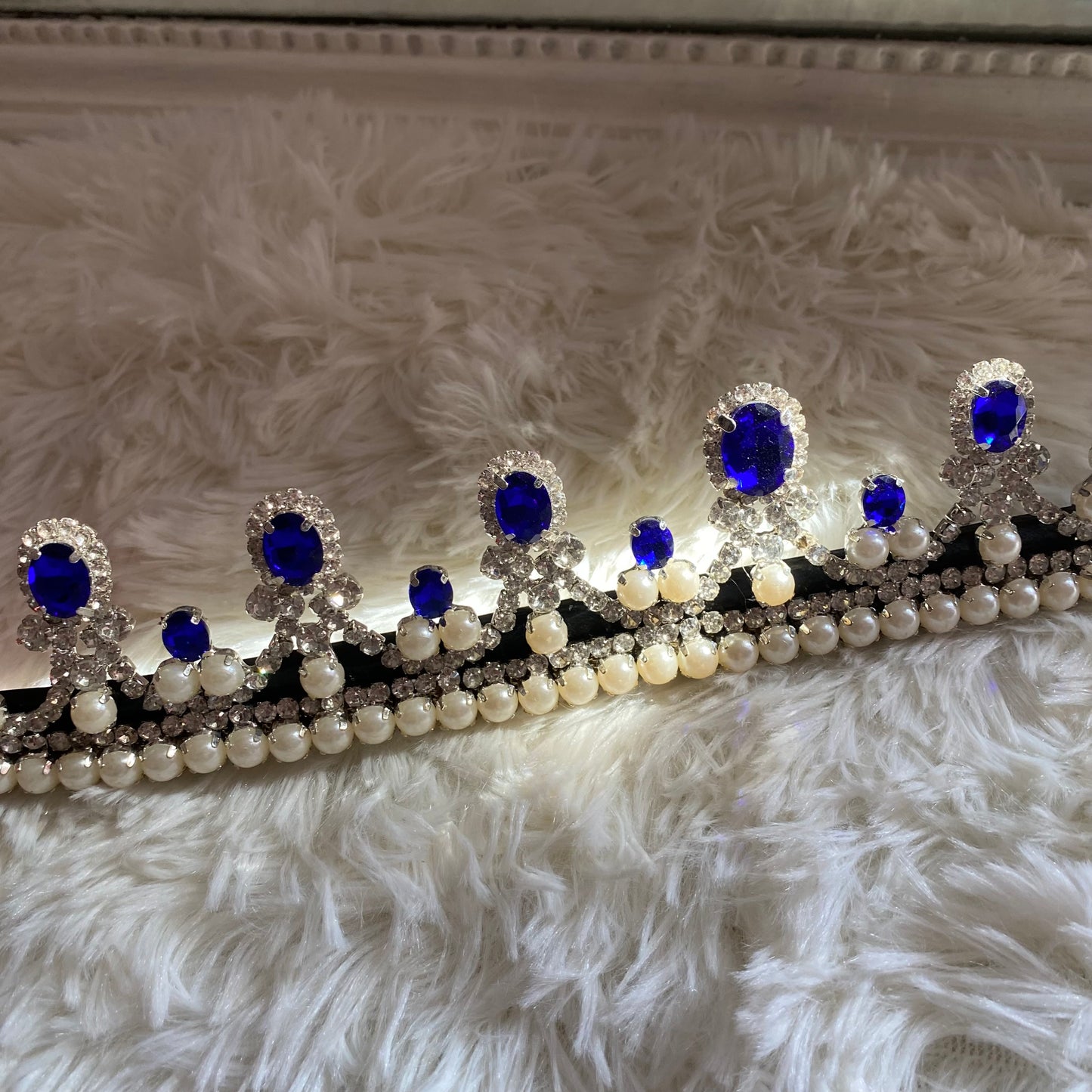 Frontalino corona blu