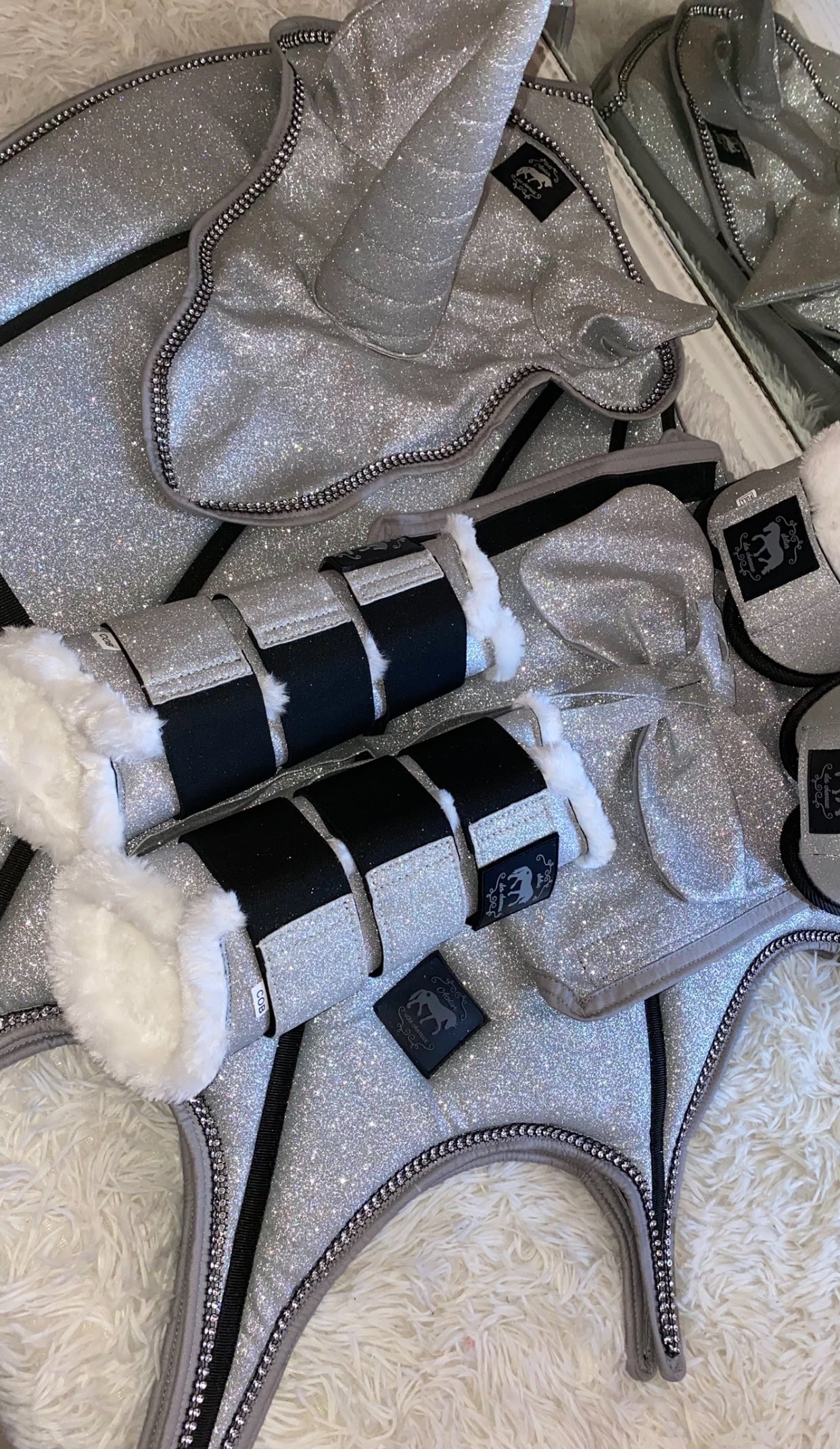 Set unicorno silver glitter 🩶