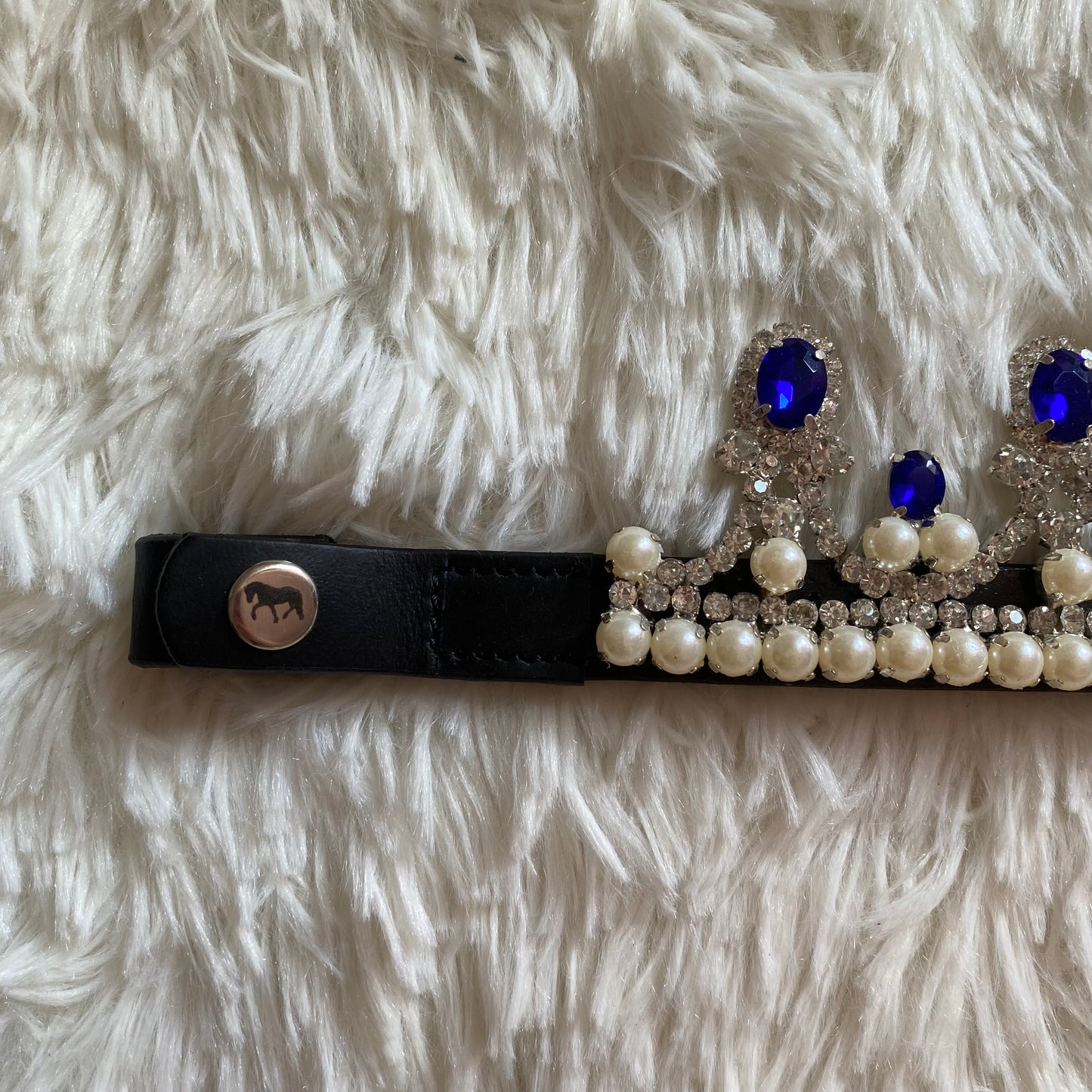 Frontalino corona blu