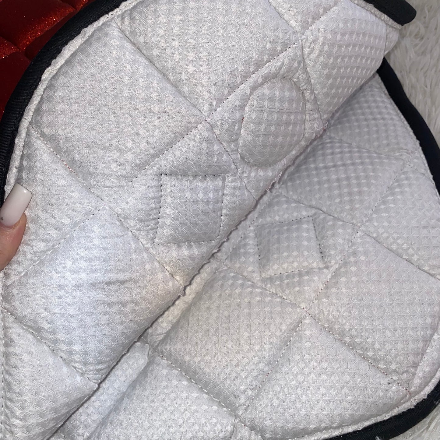 Saddlepad showjumping red glitter for Christmas