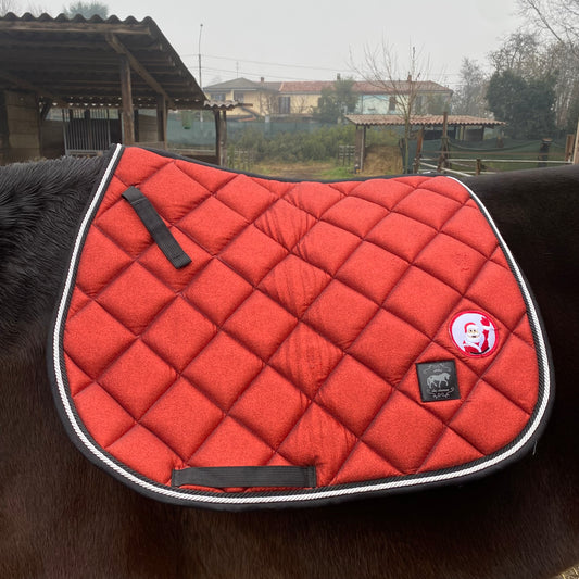 Saddlepad showjumping red glitter for Christmas