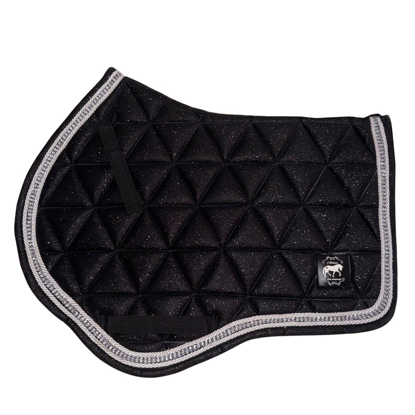 Saddlepad showjumping black glitter