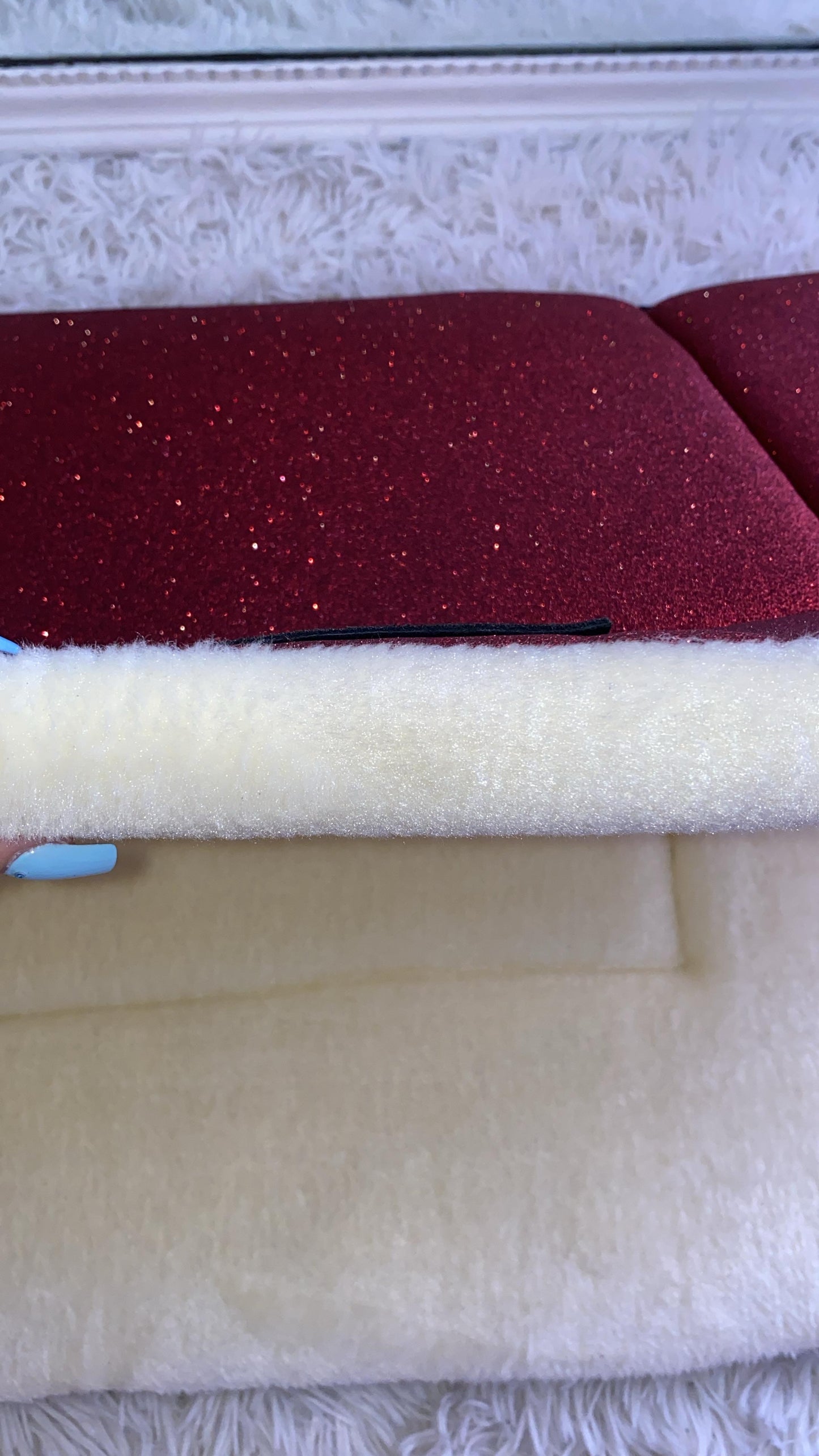 Sottosella Glam Western rosso glitter