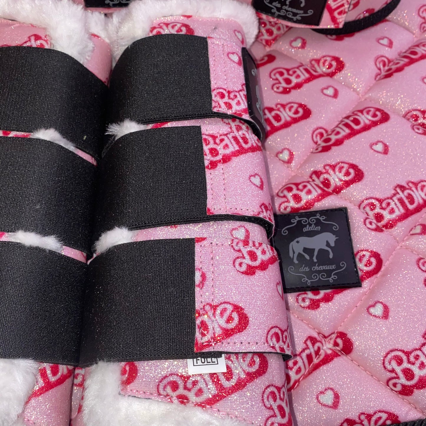 Completo da salto BARBIE rosa chiaro glitter