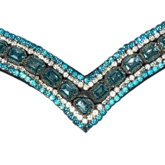 Browband Blush Diamond - Sky blue