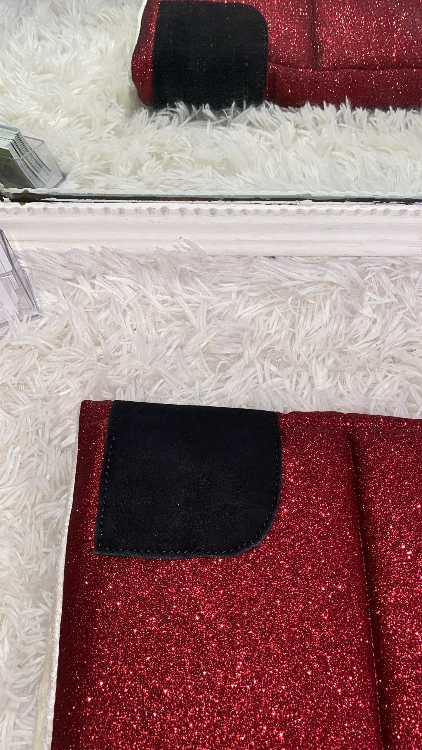 Sottosella Glam Western rosso glitter