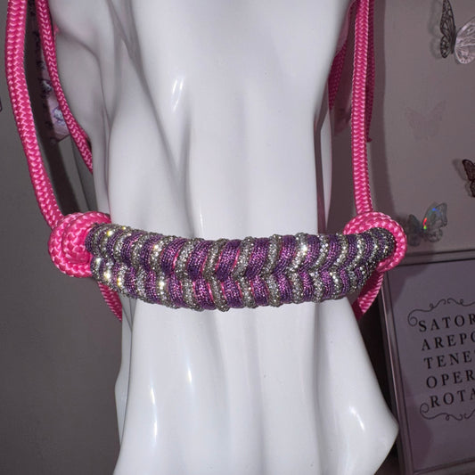 Halter pink with glitter