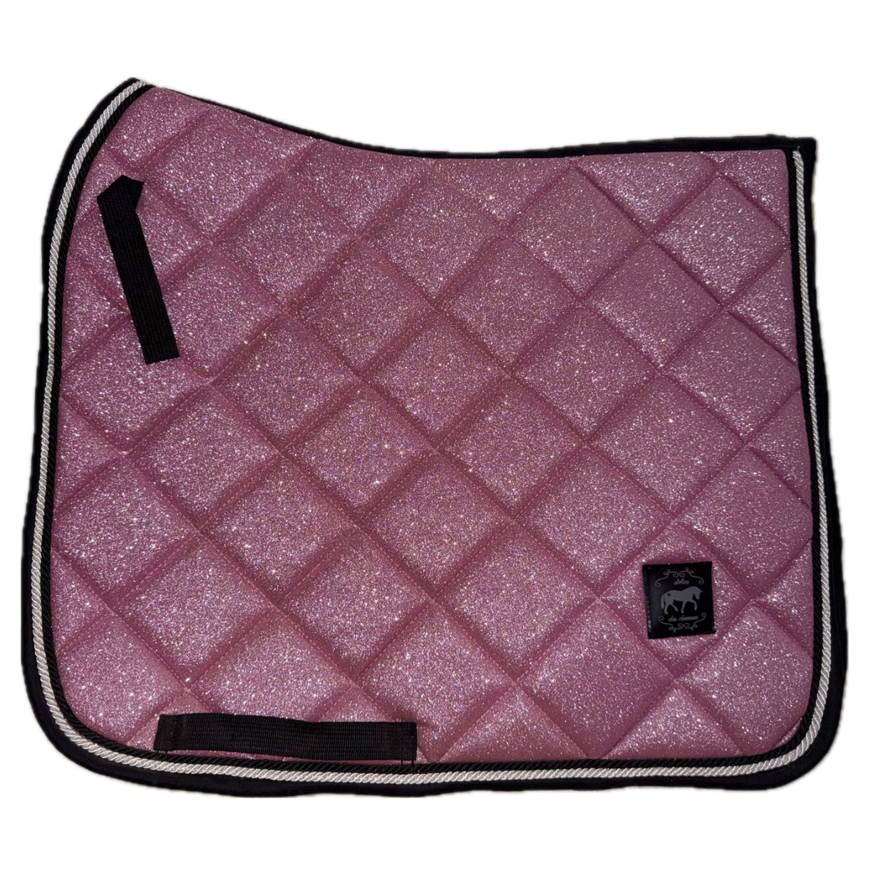 Saddlepad dressage pink glitter