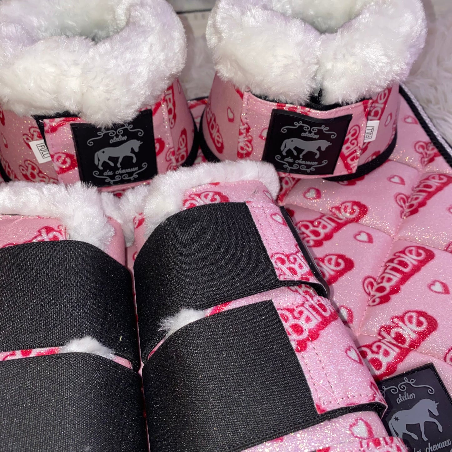 Completo da salto BARBIE rosa chiaro glitter