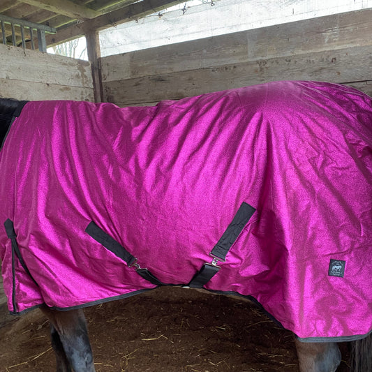 Fuchsia glitter blanket