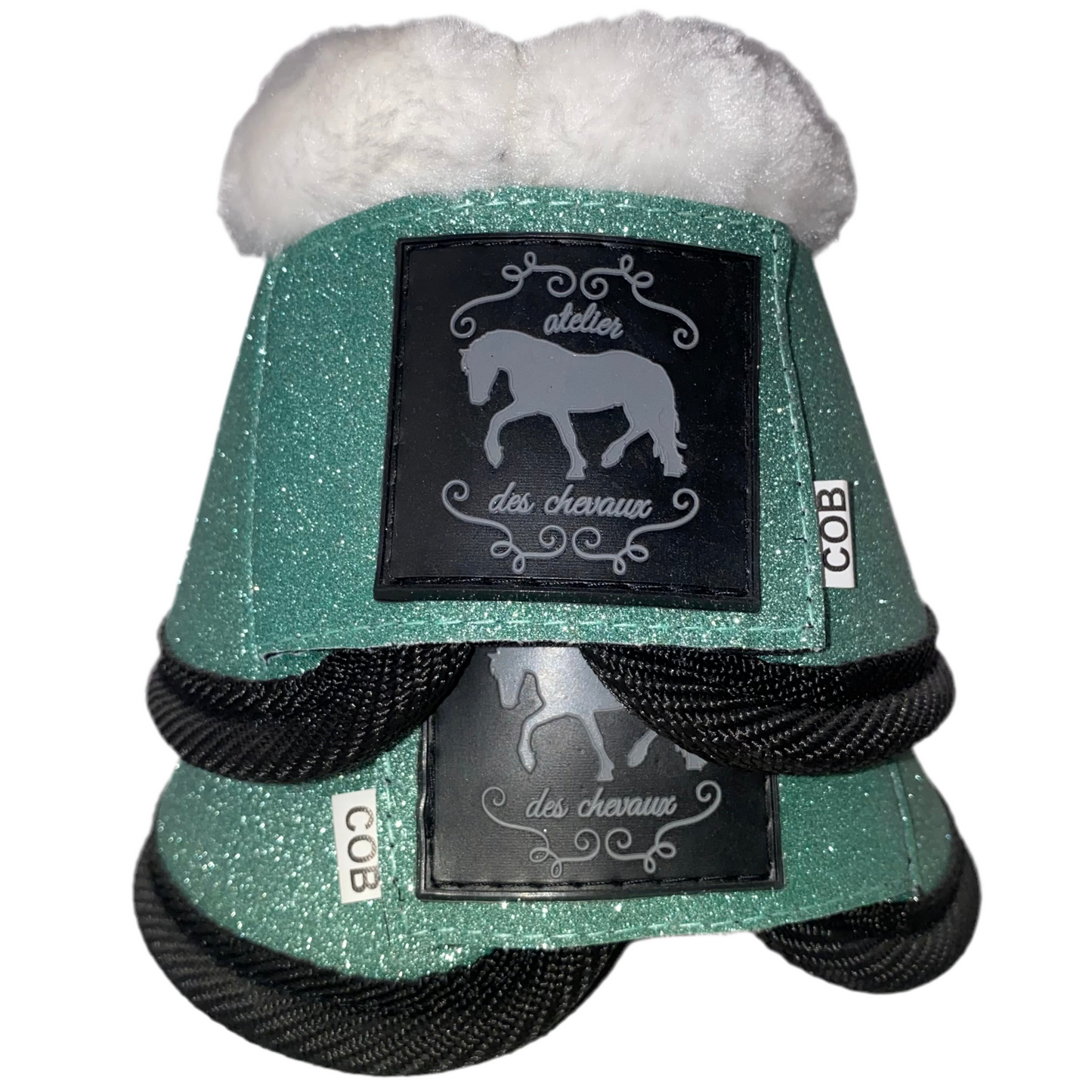 Paraglomi verde acqua glitter