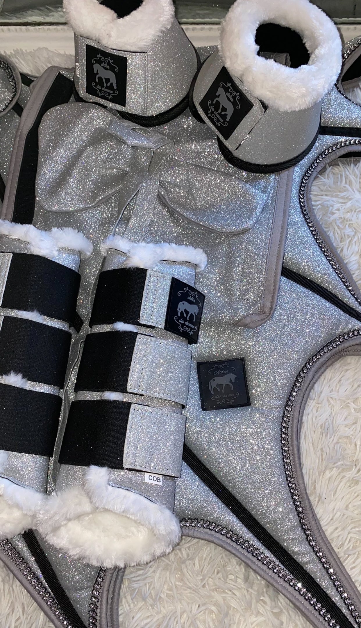 Set unicorno silver glitter 🩶