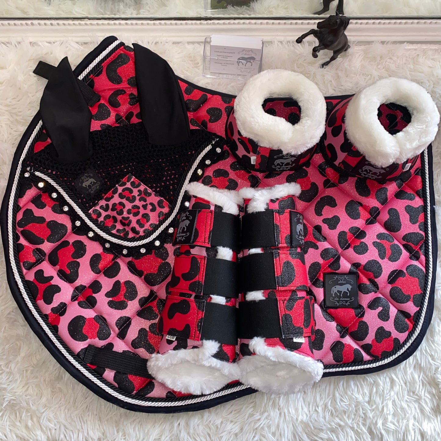 Completo da salto glitter Leopardato Glamour