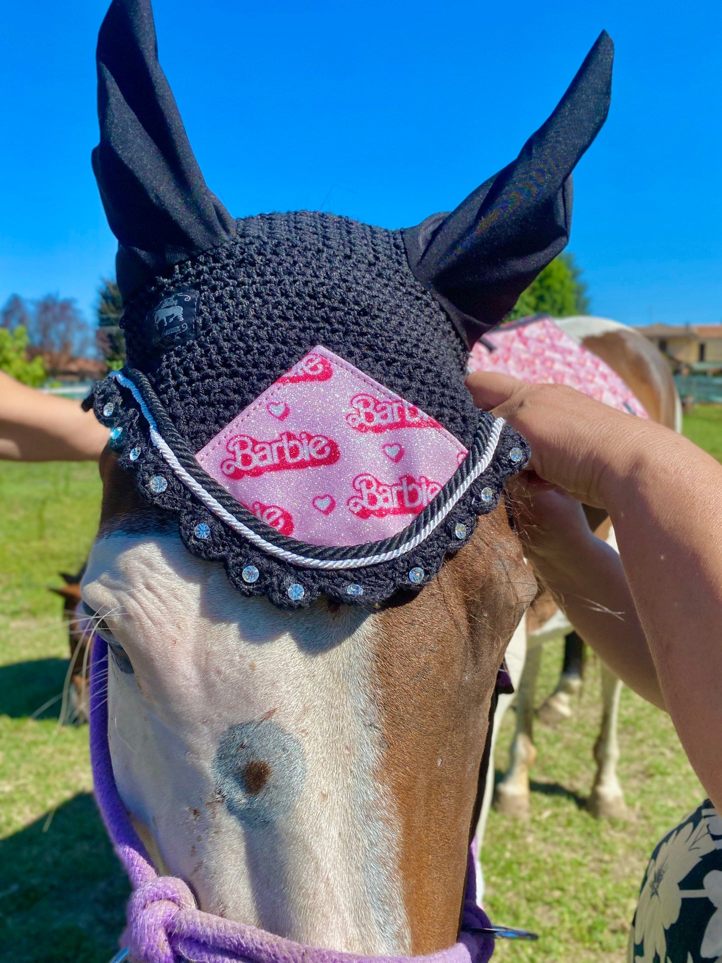 Completo da salto BARBIE rosa chiaro glitter