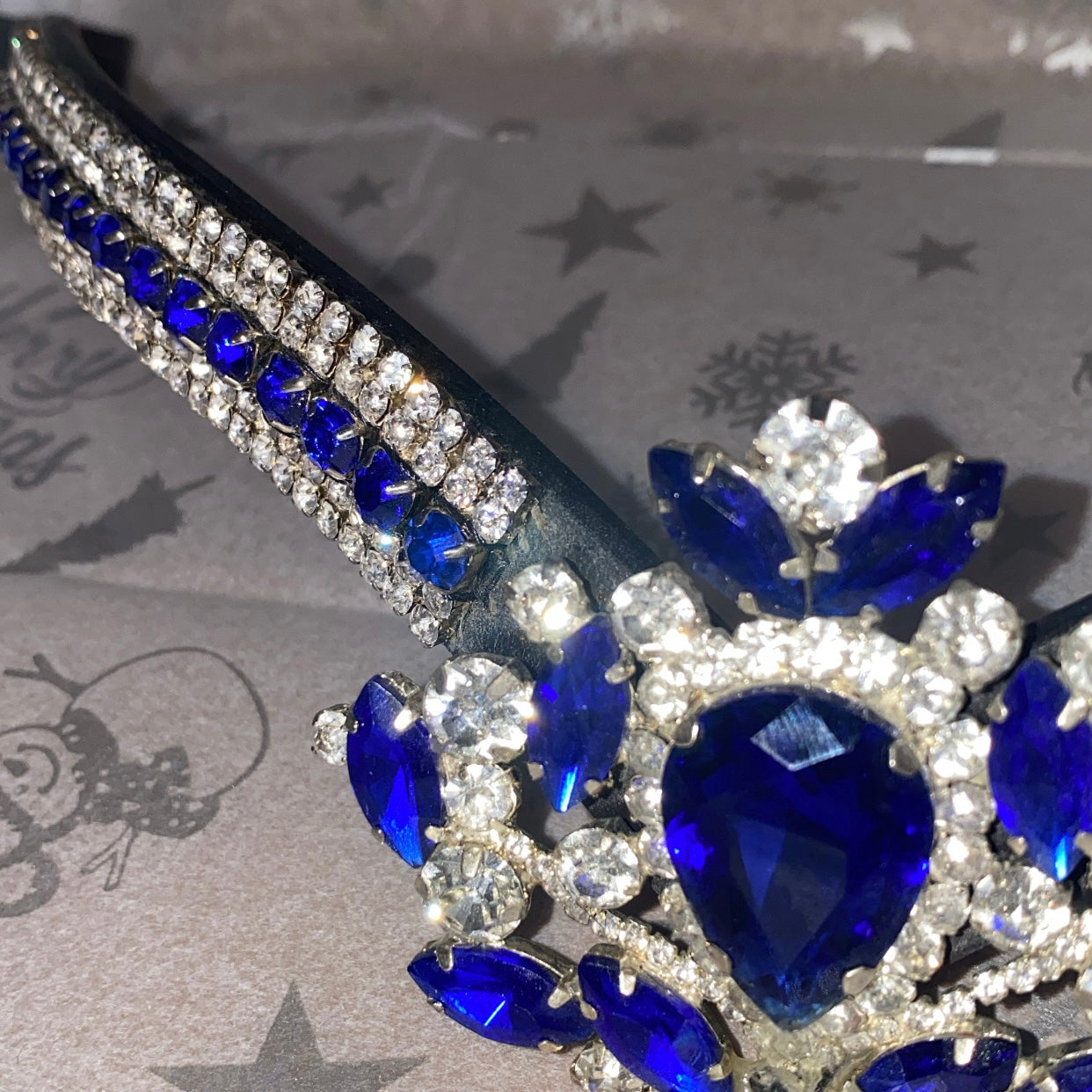 Frontalino diamante blu