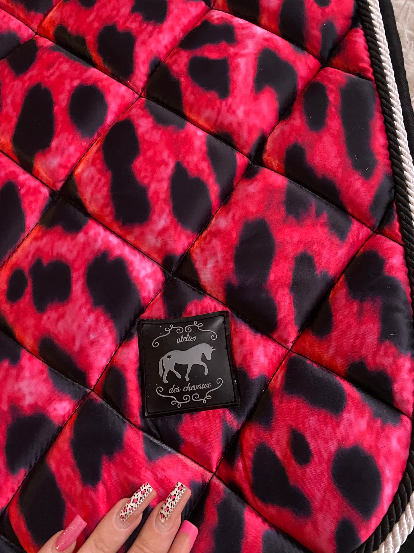 Sottosella e cuffietta fucsia leopardato 🐆🩷