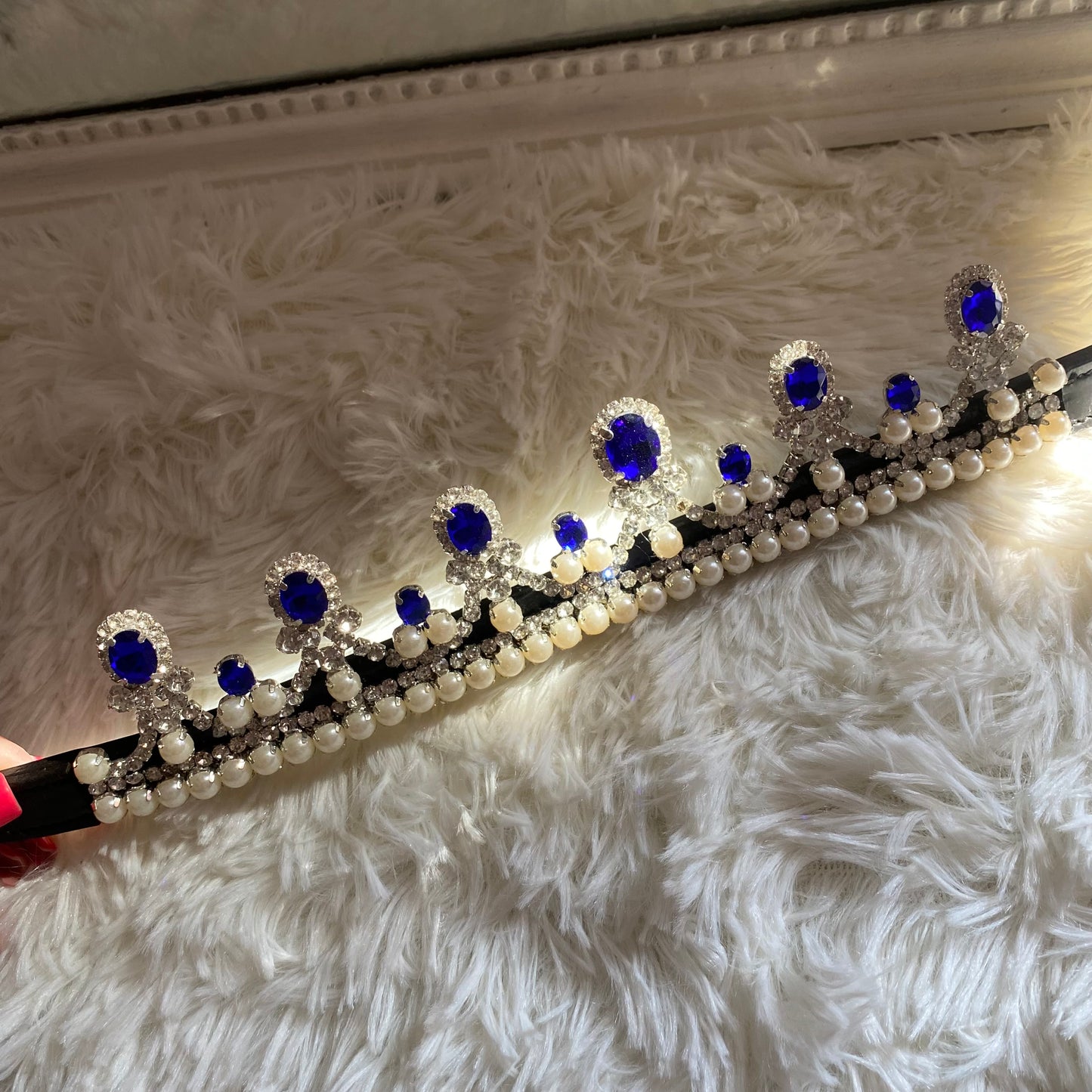 Frontalino Corona blu