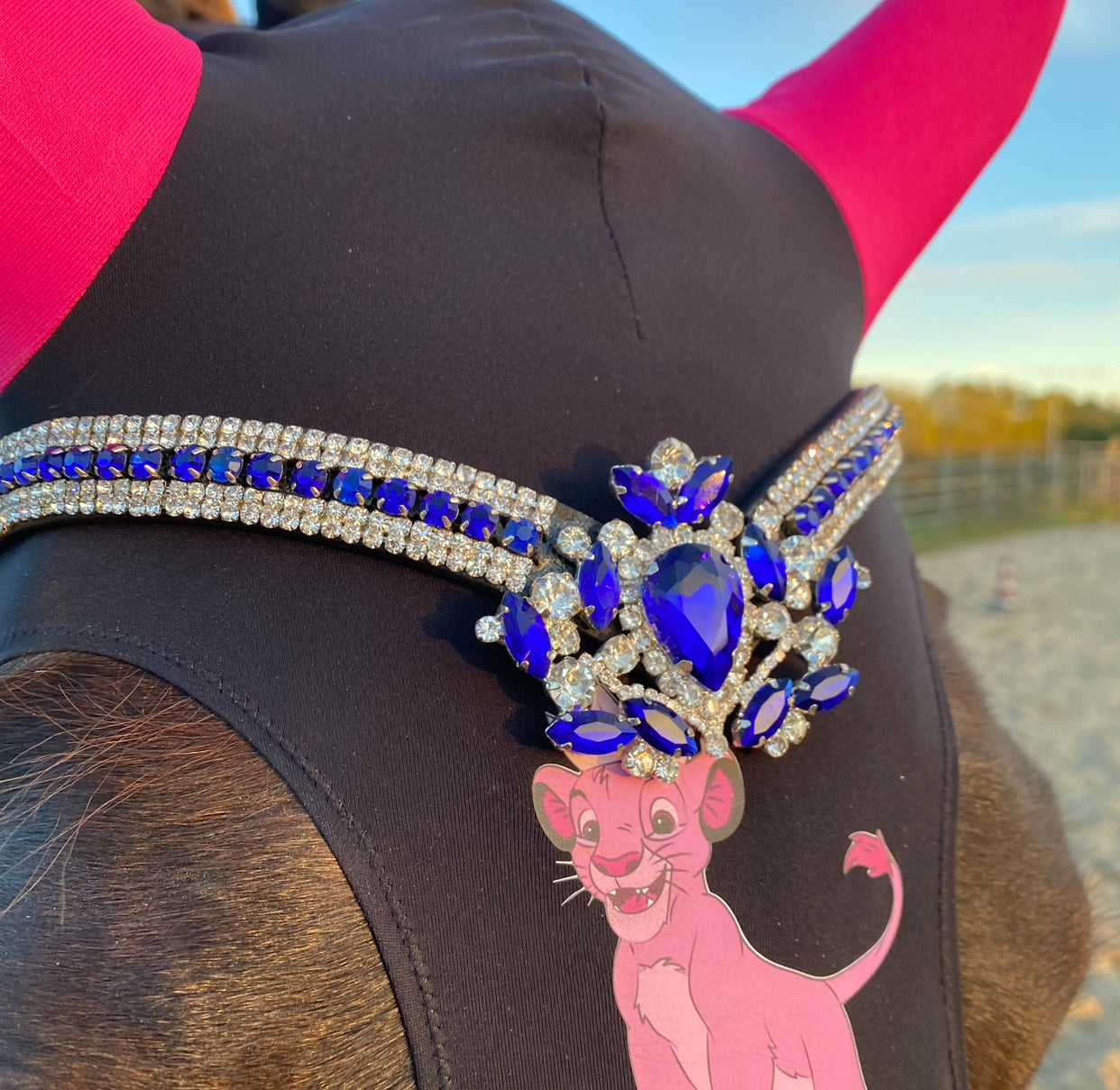 Frontalino diamante blu