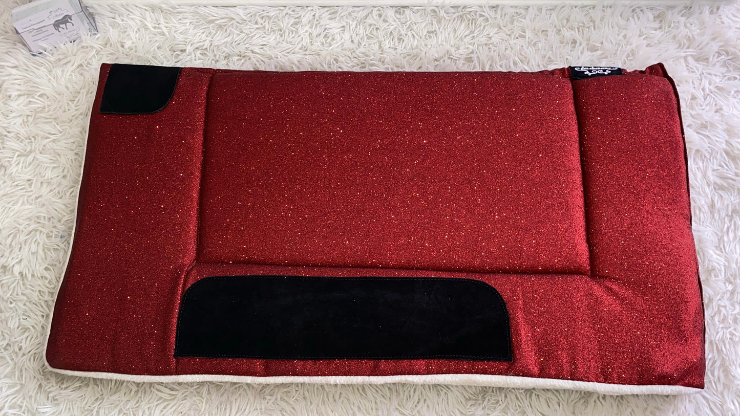 Sottosella Glam Western rosso glitter