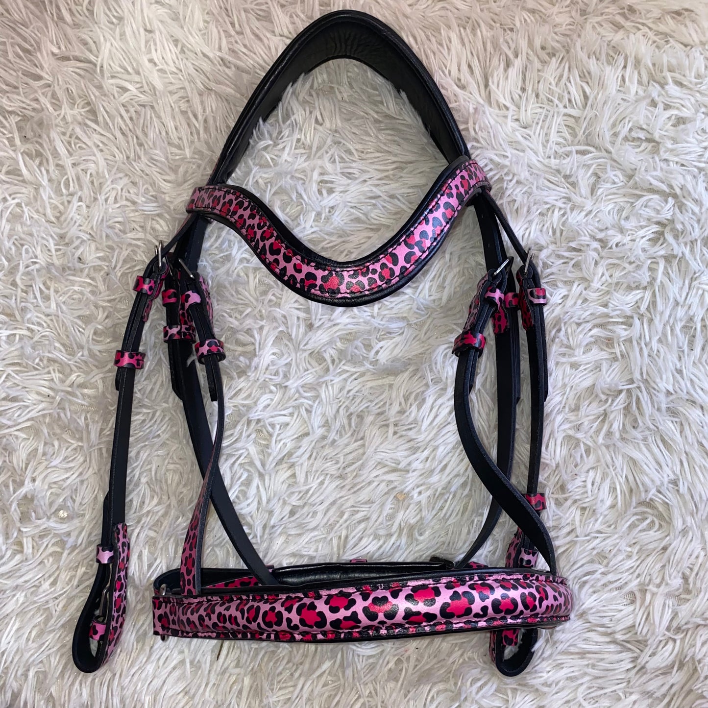 Testiera Leopardata rosa