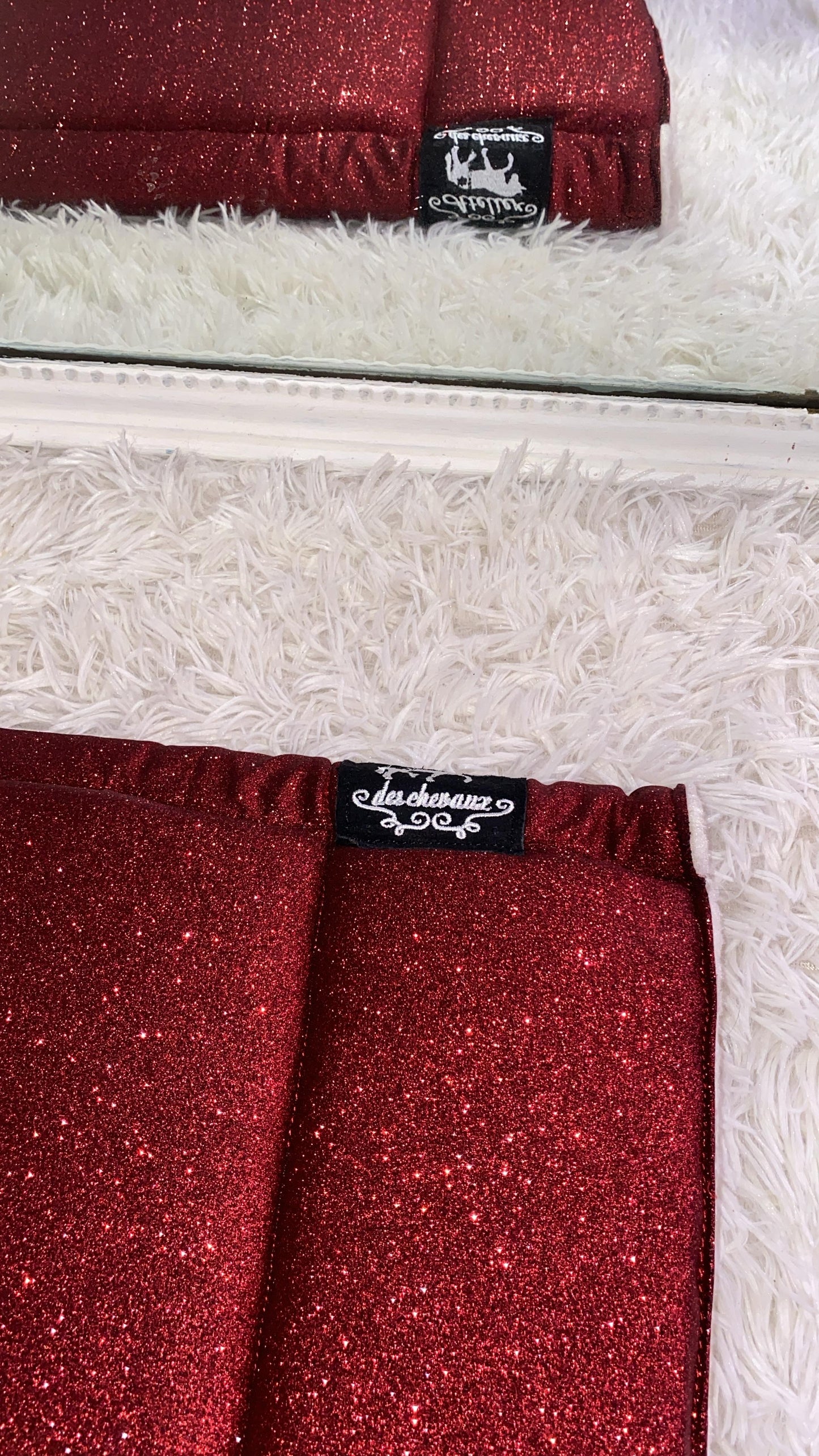 Sottosella Glam Western rosso glitter