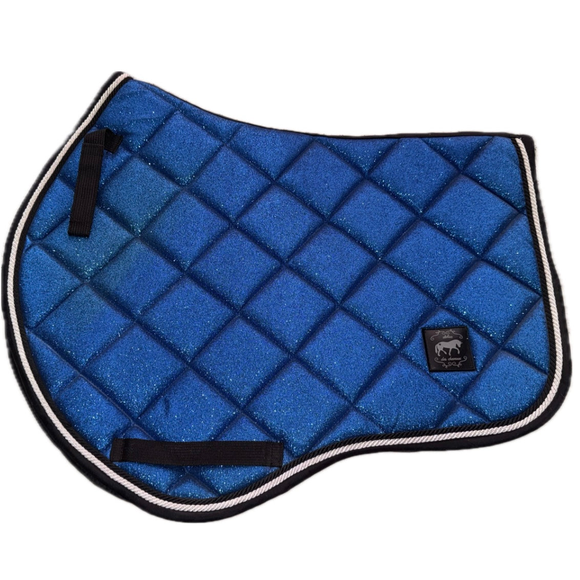 Saddlepad showjumping blue elettric glitter