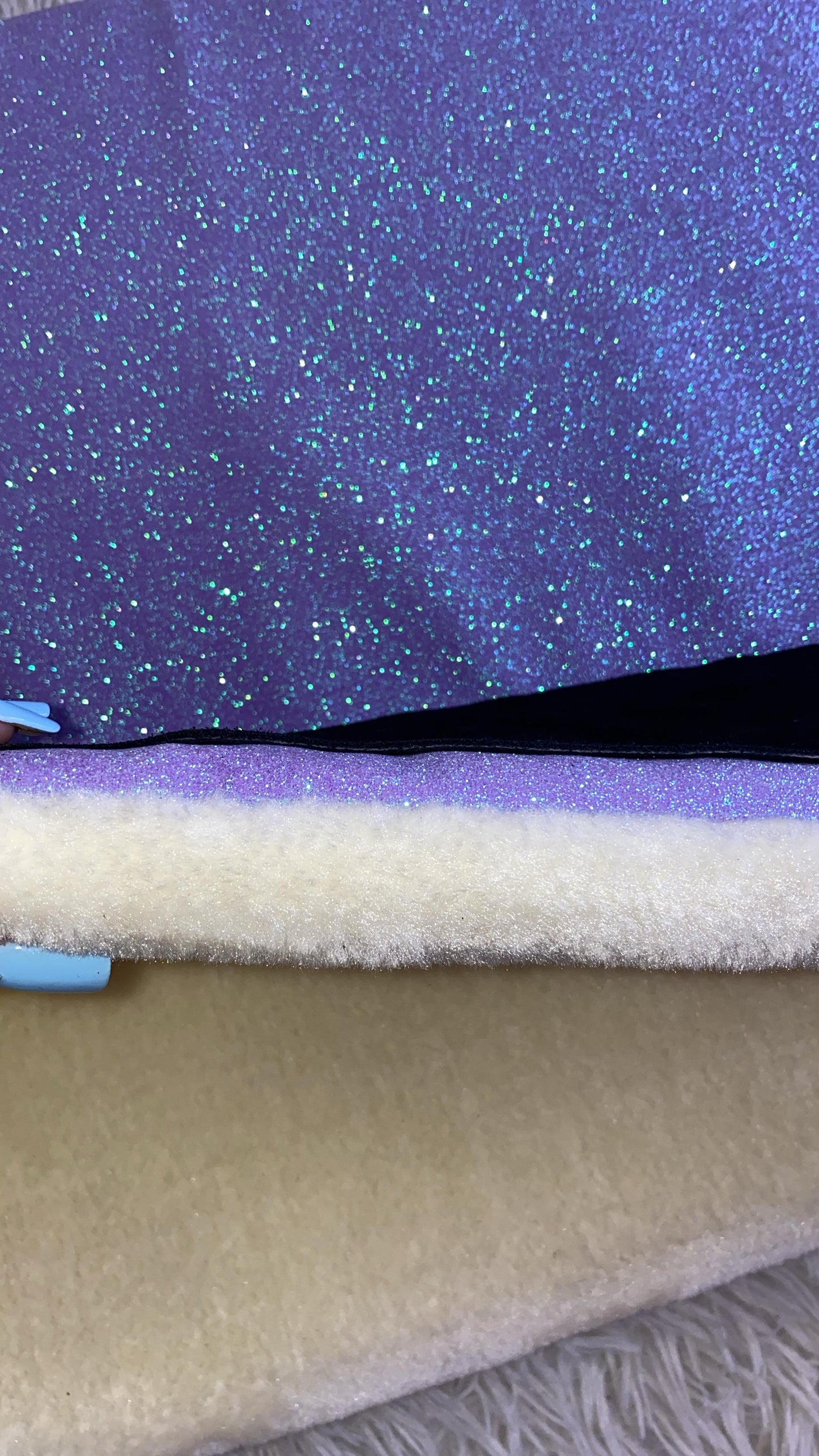 Sottosella Glam Western lilla glitter