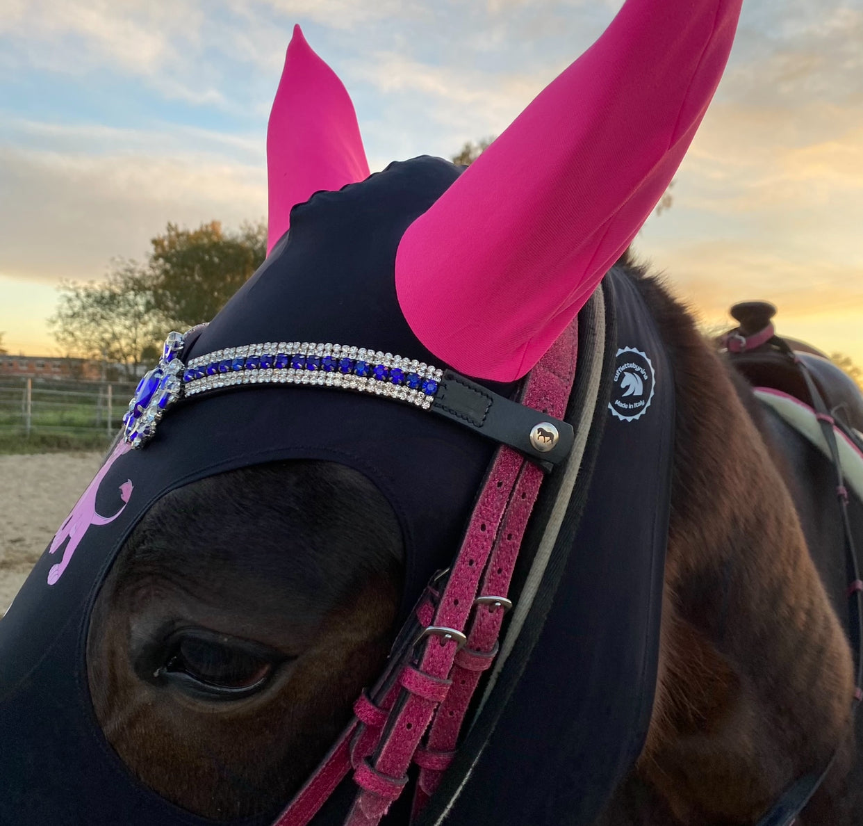 Frontalino diamante blu