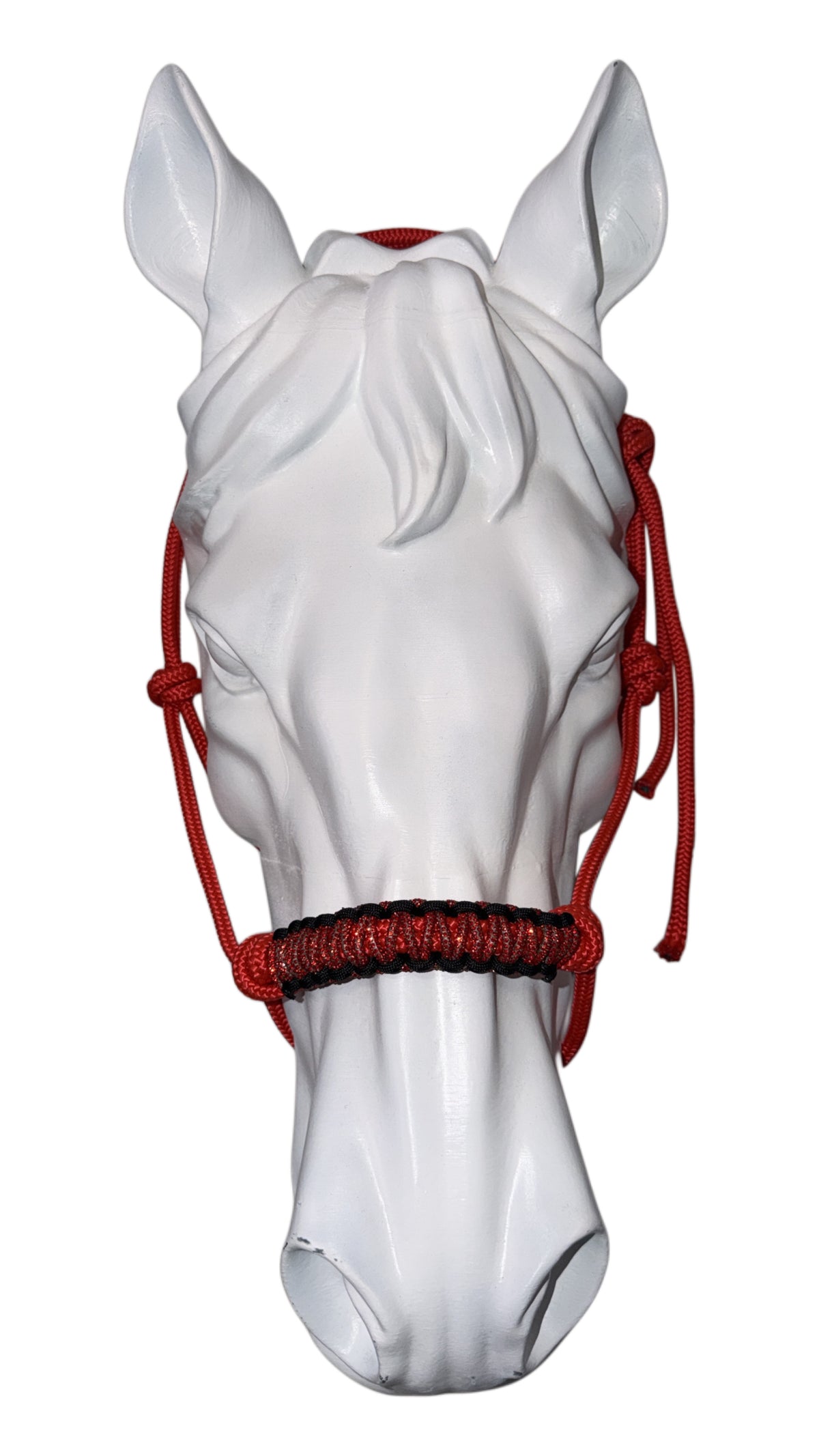Rope halter red and black