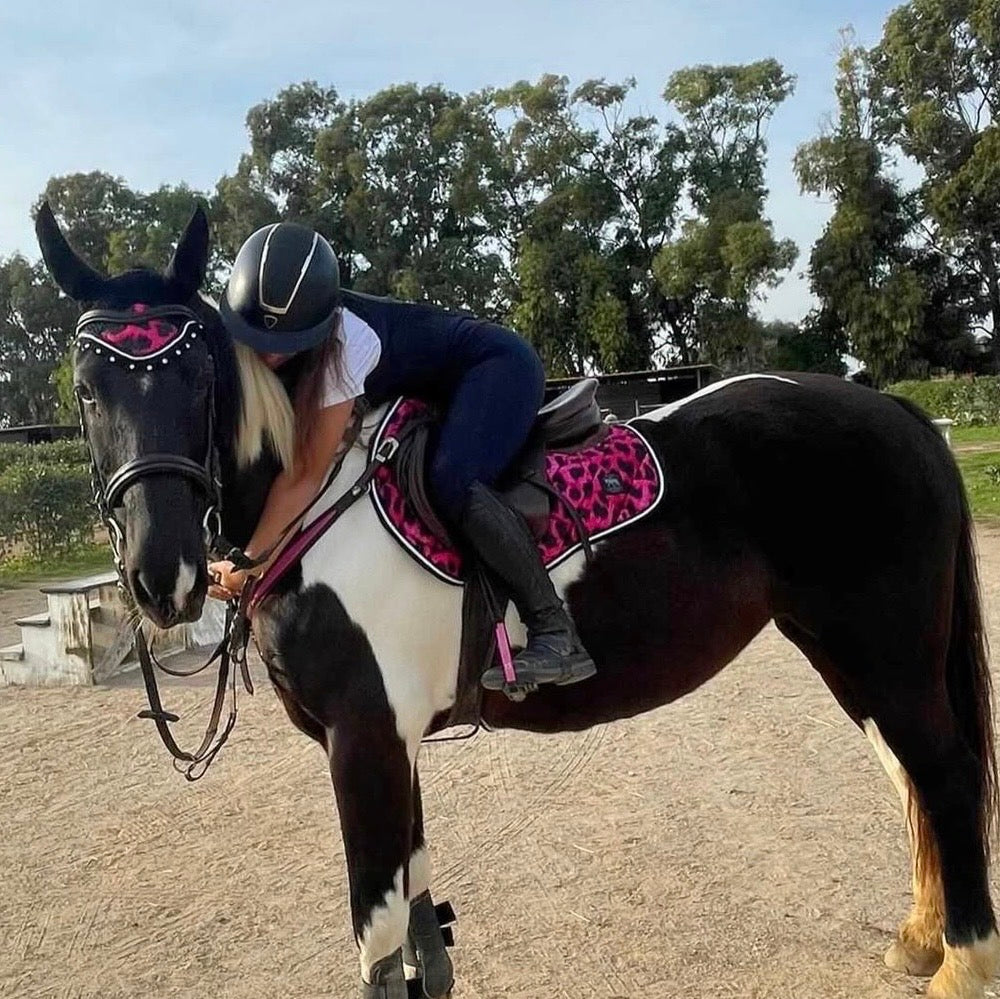 Saddlepad showjumping and bonnet