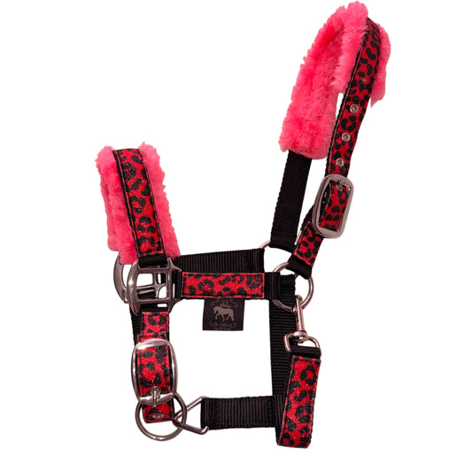 Halter leopard fuchsia glitter