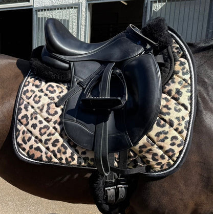 Saddlepad Leopard brown glitter