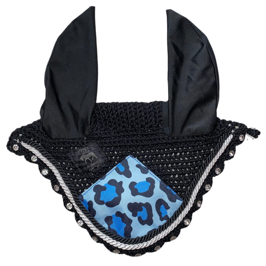 Cuffietta leopardata blu