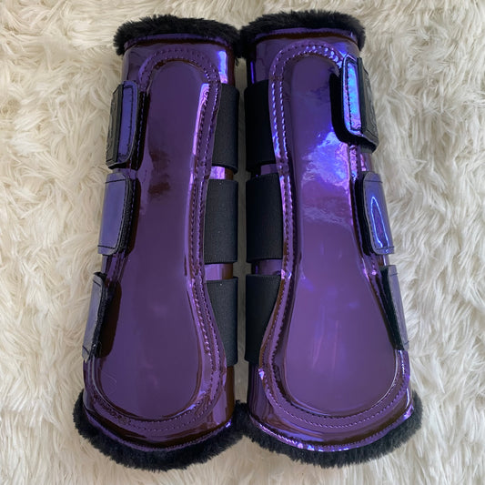 Stinchiere viola metallizzate