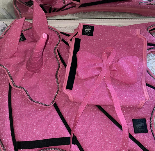 Set unicorno rosa glitter