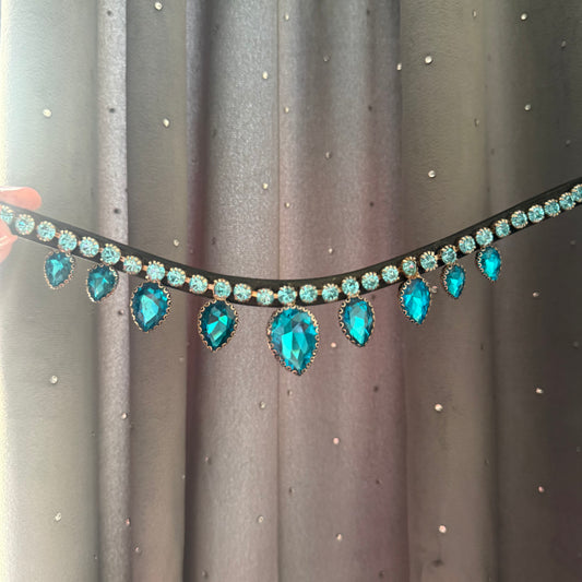 Frontalino a goccia azzurro