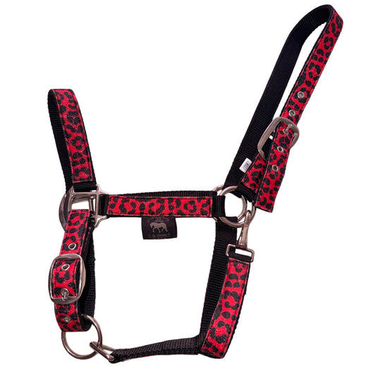 Halter leopard fuchsia glitter