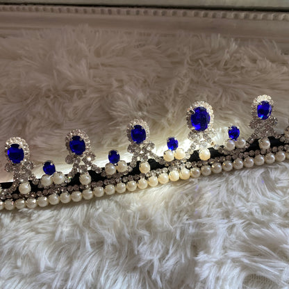 Frontalino corona blu