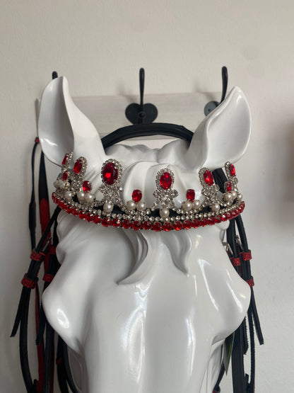 Testiera con redini rosso glitter