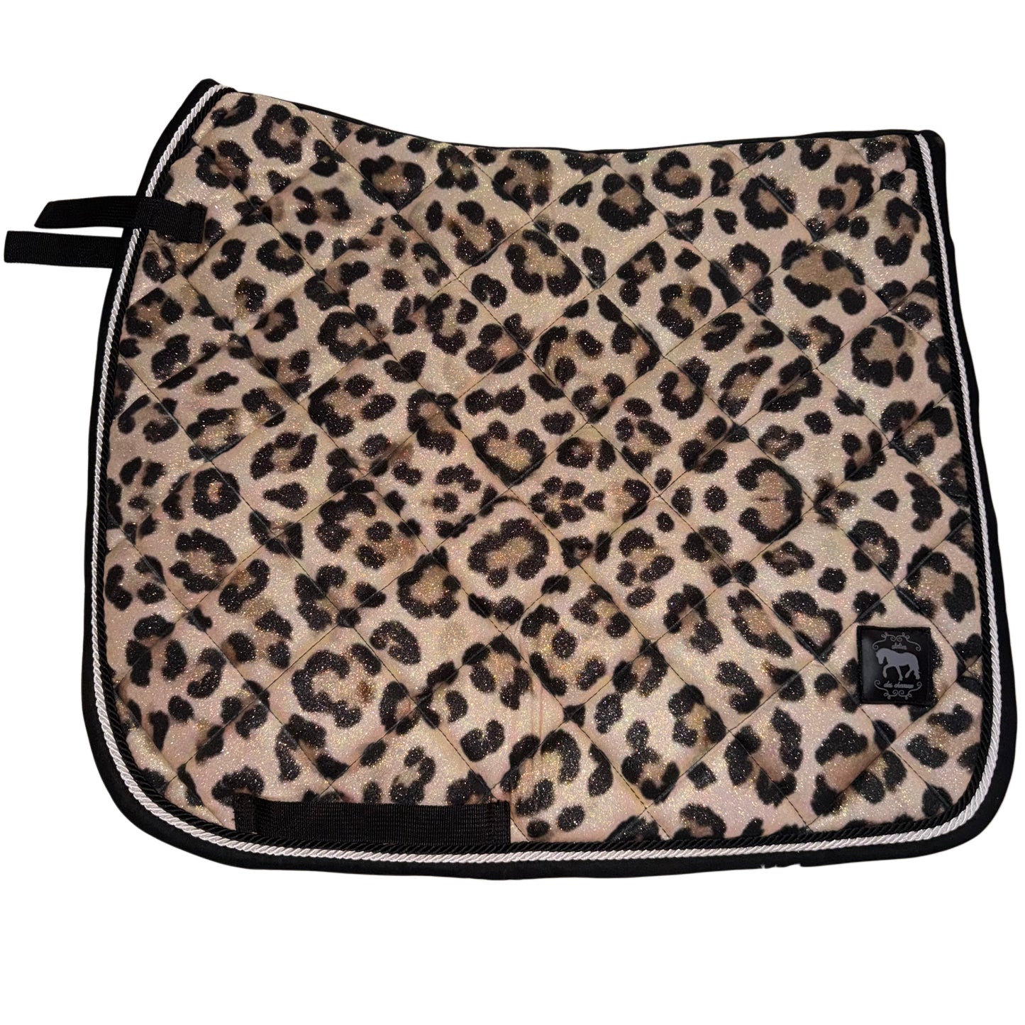 Saddlepad Leopard brown glitter