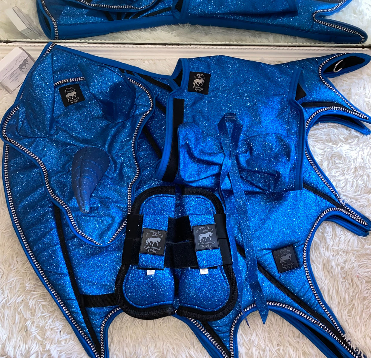 Set unicorno blu elettric glitter 💙