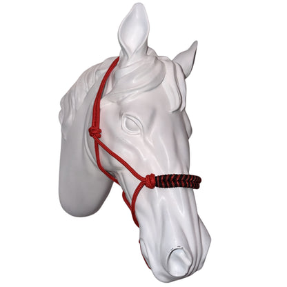 Rope halter red and black