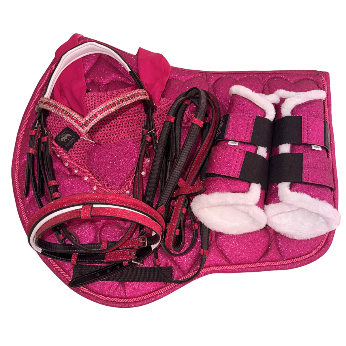 Set showjumping pink glitter