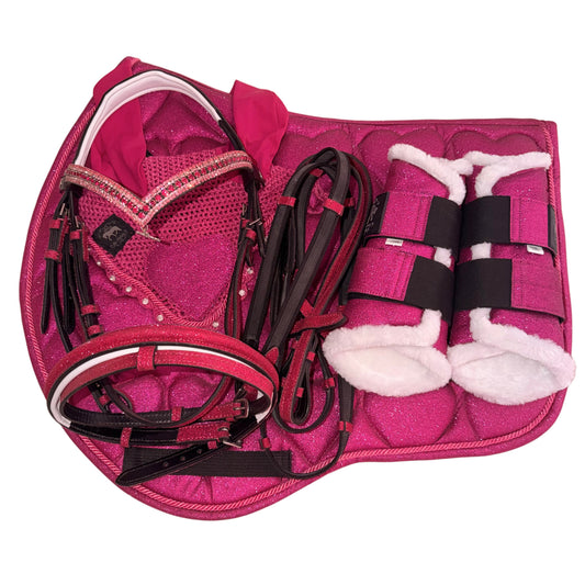 Set showjumping pink glitter